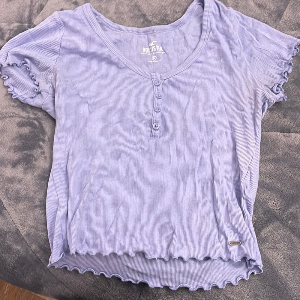 Blue hollister crop top